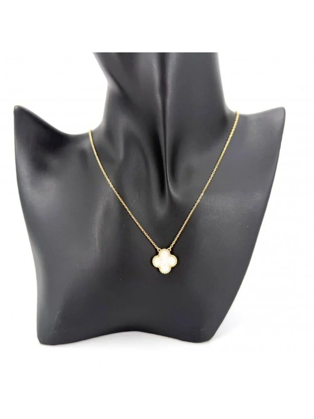 Van Cleef & Arpels For Necklace Vintage Alhambra Star Gold Mother of Pearl White